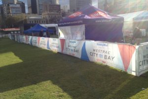 Event signage produced by Bowden Print Group