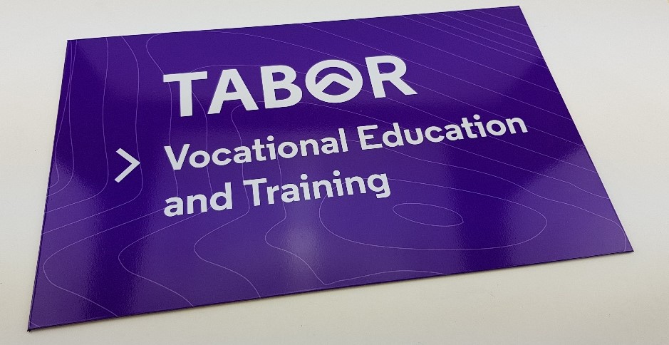 Signage panels for Tabor College