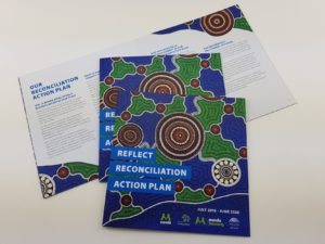 Minda Reflect Reconciliation Action Plan printed booklet.