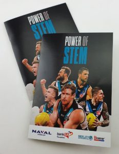 Port Adelaide Football Club Power of STEM Booklet digital printed.