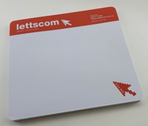 Custom promotional mouse pad for Lettscom.