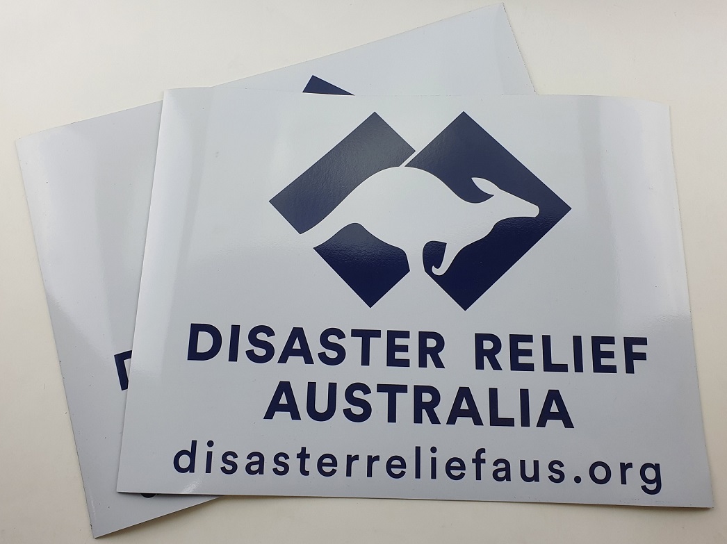 Vehicle Magnet Signage for Disaster Relief Australia