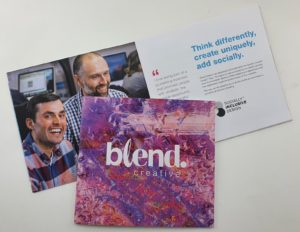 Brochure printing for blend creative.