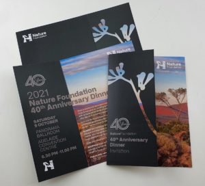 Nature Foundation 40th Anniversary Dinner Invitation 2021.