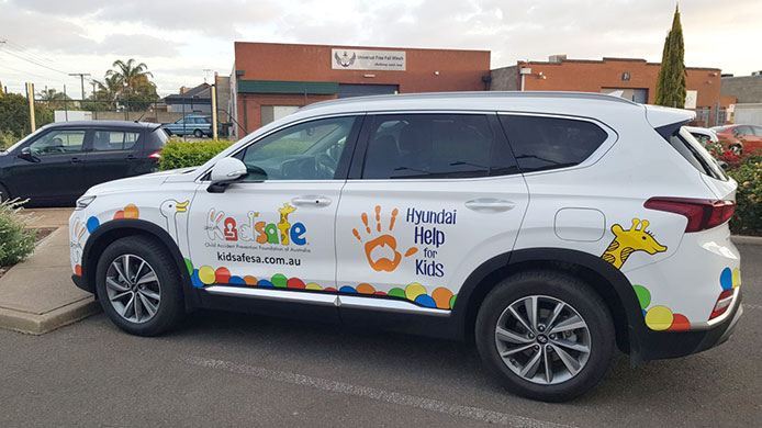 KidSafe corporate vehicle wraps Adelaide.