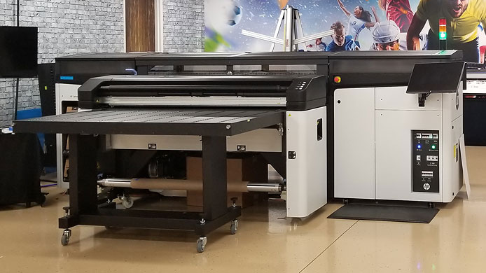 Corflute flatbed printer at bowden print group adelaide