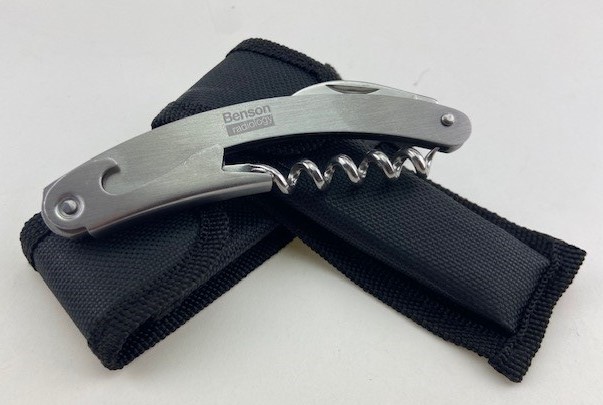 Example of a promotional product branded corkscrew.