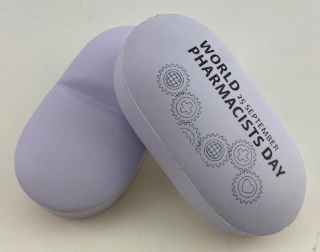 Promotional products stress ball capsule.