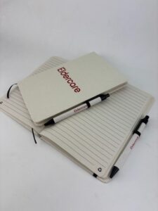 Eldercare Milky Notebook and Pen Set Promotional Merchandise